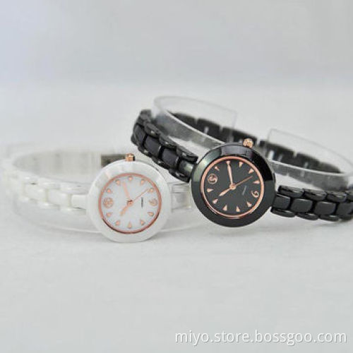 Ceramic Ladies' Wristwatch with 3ATM, Japan Movement, Wholesales, OEM and ODM are Welcome